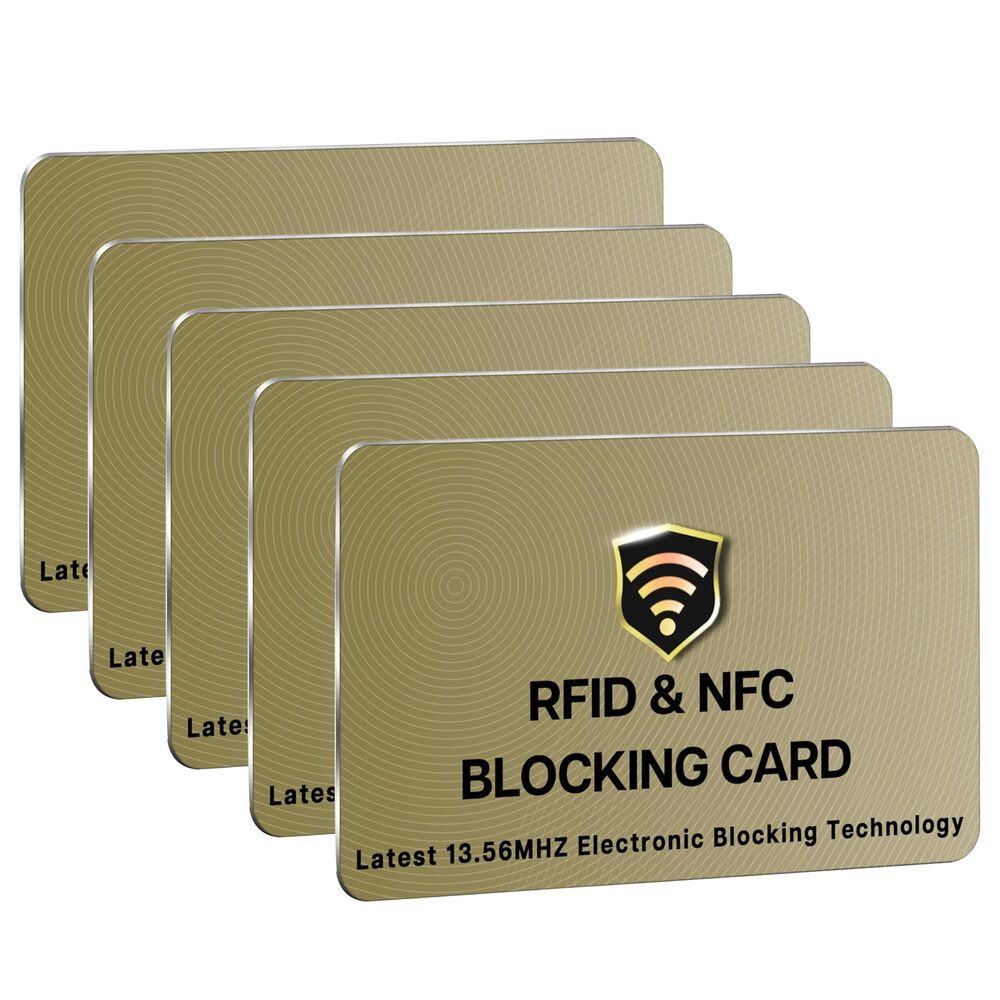 4691 RFID Cards, 5 Pack One Card Protects Entire Wallet Purse & , NFC